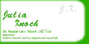 julia knoch business card